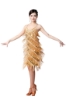 Picture of 1920s Vintage Great Gatsby Fringe V-Neck Flapper Dress