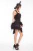 Picture of 1920's Charleston Flapper Dress Back Bow - Black