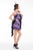 Picture of 1920's Charleston Flapper Dress Back Bow - Black/Purple