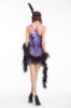 Picture of 1920's Charleston Flapper Dress Back Bow - Black/Purple