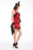 Picture of 1920's Charleston Flapper Dress Back Bow - Black/Red