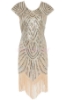 Picture of 1920's Charleston Flapper Dress Beige 