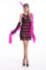 Picture of 1920's Charleston Flapper Dress Two Shoulders - Pink