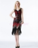 Picture of 1920s Charleston Deluxe Sequins Flapper Costume - Red