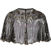 Picture of Vintage Boutique Beaded Sequin Flapper Cape - Black Gold