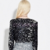 Picture of Womens Black Sequin Cropped Jacket