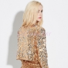 Picture of Womens Gold Sequin Cropped Jacket