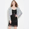 Picture of Womens Silver Sequin Cropped Jacket