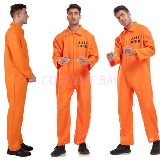 Picture of Prisoner Costume - Mens Orange Prisoner Jumpsuit