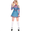 Picture of Womens Halloween Chucky Doll Costume Dress Horror Outfit