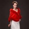 Picture of Faux Fur Shawl - Black, Red and White