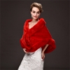 Picture of Faux Fur Shawl - Black, Red and White