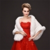 Picture of Faux Fur Shawl - Black, Red and White