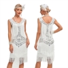 Picture of Roaring Classic 1920s Vintage Great Gatsby Fringe V-Neck Flapper Dress