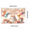 Picture of Happy Birthday Backdrop Banner - Balloons and Gifts