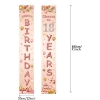 Picture of Pink Vertical Happy Birthday Door Banner with Numbers