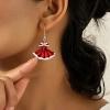 Picture of Christmas Earrings - Red Dress