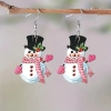 Picture of Snowman Earrings - Christmas Scarf Design