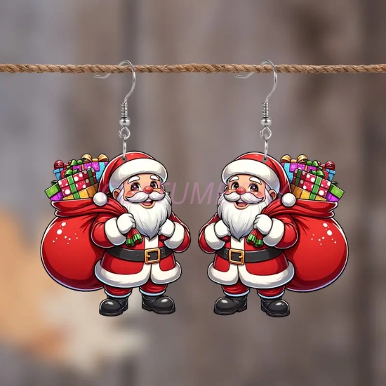 Picture of Christmas Earrings - Santa Gift