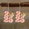 Picture of Pink 2025 New Year Earrings