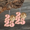 Picture of Pink 2025 New Year Earrings