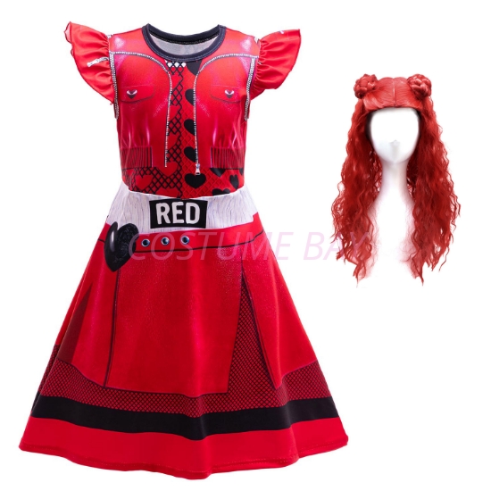 Picture of Girls Descendants Red Costume Dress