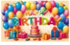 Picture of Colourful Happy Birthday Backdrop Banner 