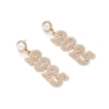 Picture of Gold 2025 New Year Earrings 