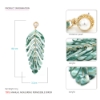 Picture of Green Leaf Dangle Earrings