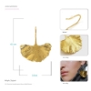 Picture of Gold Ginkgo Leaf Earrings